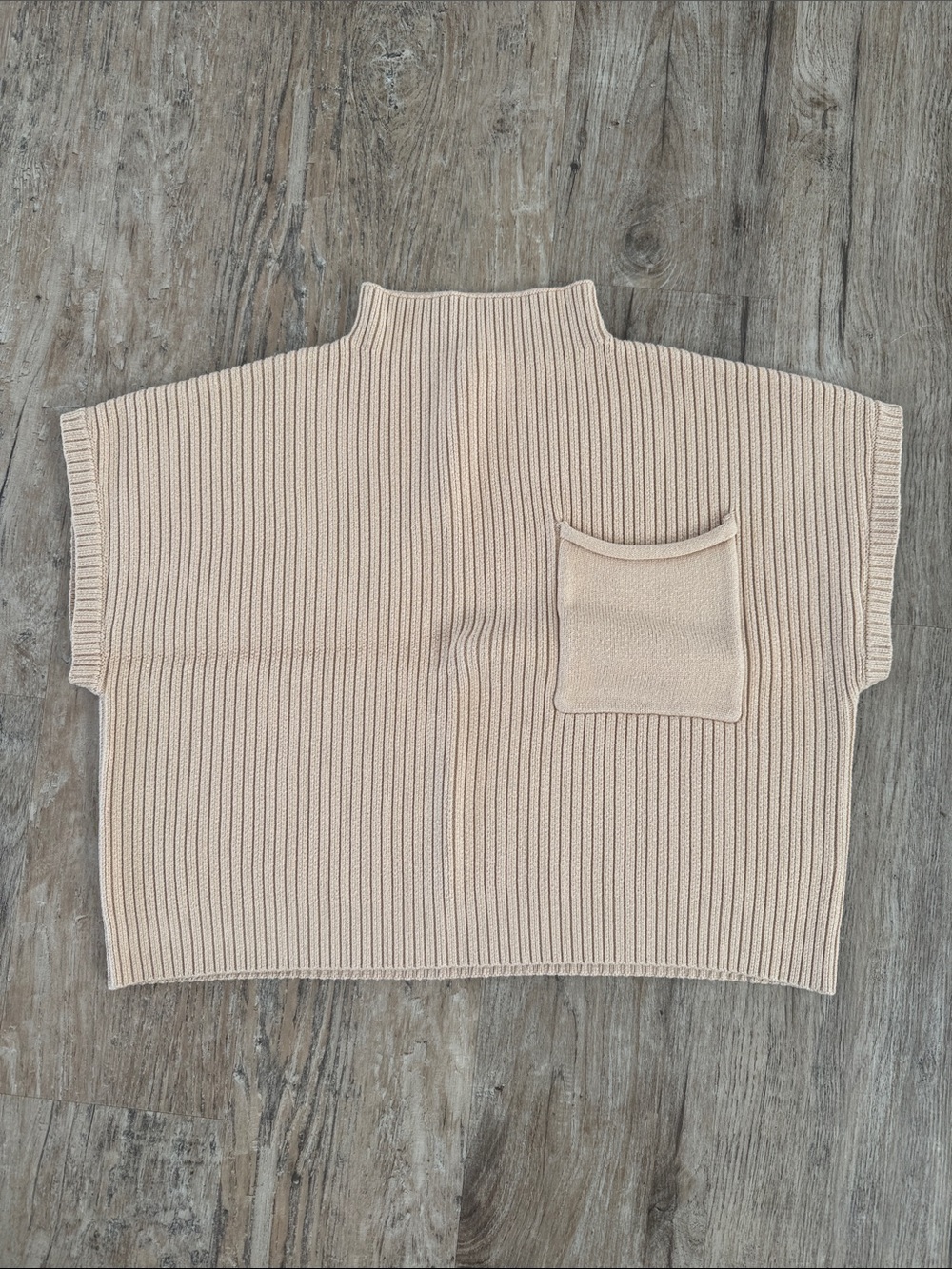 Beige Green Women's Turtleneck Sweater